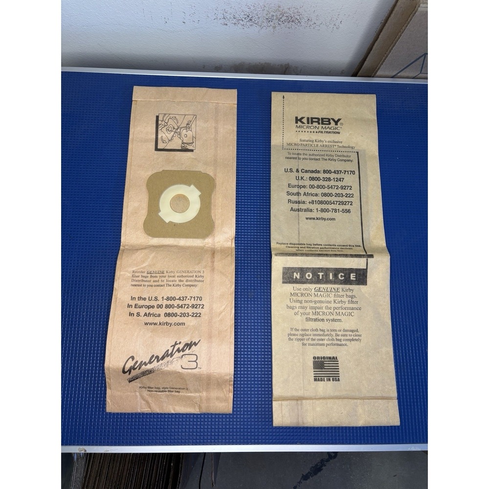 Genuine Kirby Generation 3 Micron Magic Vacuum Filter Bags 2 Pack OEM USA NOS